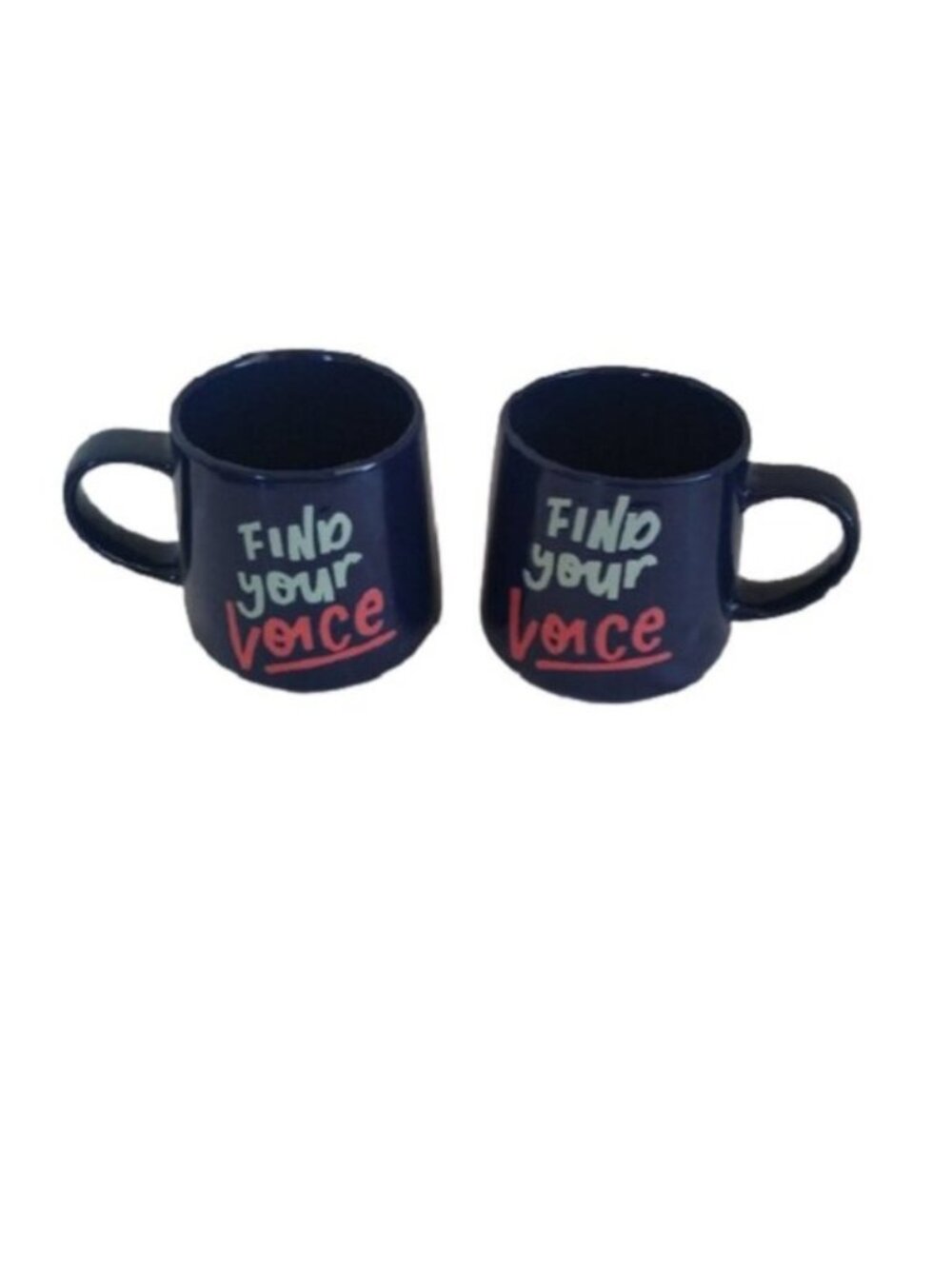 Prima Designs "Find Your Voice" Empowerment Coffee Tea Mugs, Navy Blue, …